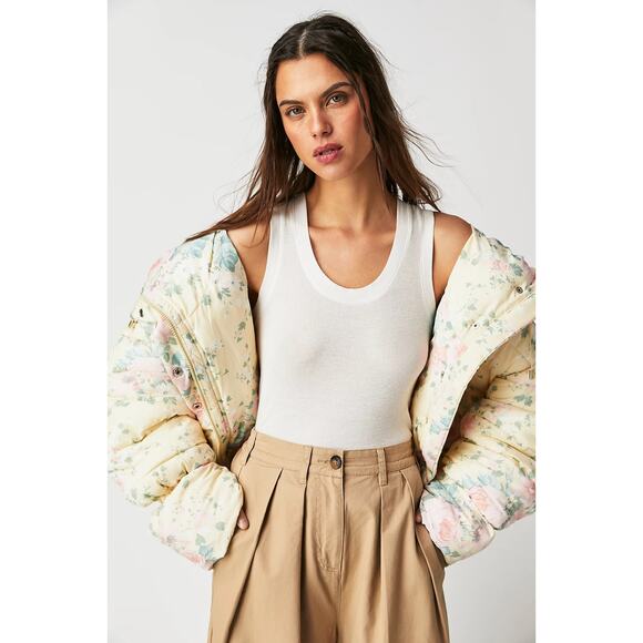 Selkie Floral Hooded Puffer Jacket - Xl Fantasy - Picture 3 of 3